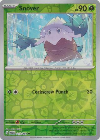 Snover 010/193 SV Paldea Evolved Reverse Holo Common Pokemon Card TCG Near Mint