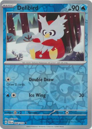 Delibird 046/193 SV Paldea Evolved Reverse Holo Common Pokemon Card TCG Near Mint