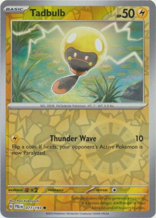 Tadbulb 077/193 SV Paldea Evolved Reverse Holo Common Pokemon Card TCG Near Mint