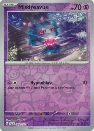 Misdreavus 087/193 SV Paldea Evolved Reverse Holo Common Pokemon Card TCG Near Mint