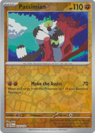 Passimian 118/193 SV Paldea Evolved Reverse Holo Uncommon Pokemon Card TCG Near Mint 