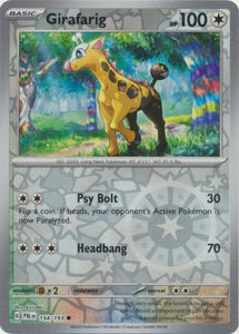 Girafarig 154/193 SV Paldea Evolved Reverse Holo Common Pokemon Card TCG Near Mint