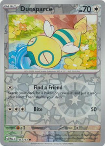 Dunsparce 156/193 SV Paldea Evolved Reverse Holo Common Pokemon Card TCG Near Mint