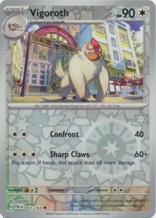 Vigoroth 161/193 SV Paldea Evolved Reverse Holo Uncommon Pokemon Card TCG Near Mint 