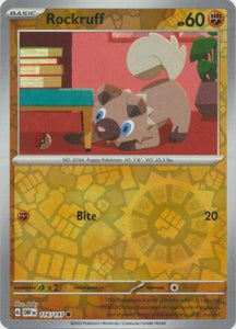 Rockruff 116/197 SV Obsidian Flames Reverse Holo Common Pokemon Card TCG Near Mint