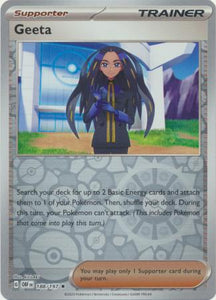 Geeta 188/197 SV Obsidian Flames Reverse Holo Trainer Rare Pokemon Card TCG Near Mint