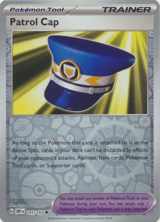 Patrol Cap 191/197 SV Obsidian Flames Reverse Holo Uncommon Trainer Pokemon Card TCG Near Mint