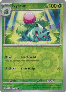 Ivysaur 002/165 SV 151 Set Reverse Holo Uncommon Pokemon Card TCG Near Mint