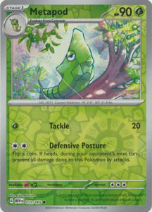 Metapod 011/165 SV 151 Set Reverse Holo Common Pokemon Card TCG Near Mint