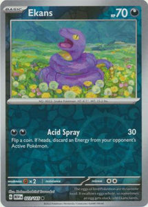 Ekans 023/165 SV 151 Set Reverse Holo Common Pokemon Card TCG Near Mint