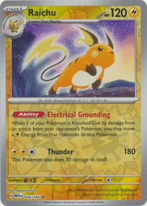 Raichu 026/165 SV 151 Set Reverse Holo Rare Pokemon Card TCG Near Mint