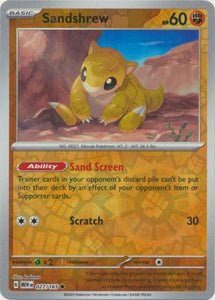 Sandshrew 027/165 SV 151 Set Reverse Holo Common Pokemon Card TCG Near Mint