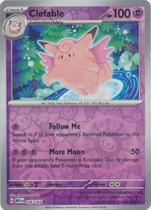 Clefable 036/165 SV 151 Set Reverse Holo Uncommon Pokemon Card TCG Near Mint 