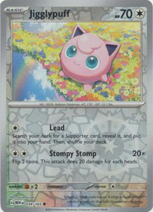 Jigglypuff 039/165 SV 151 Set Reverse Holo Common Pokemon Card TCG Near Mint