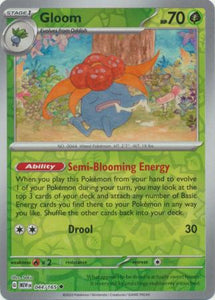 Gloom 044/165 SV 151 Set Reverse Holo Uncommon Pokemon Card TCG Near Mint