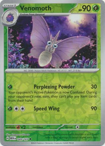 Venomoth 049/165 SV 151 Set Reverse Holo Uncommon Pokemon Card TCG Near Mint 