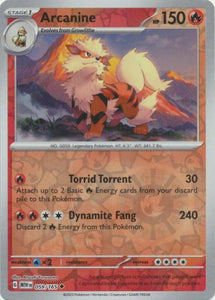 Arcanine 059/165 SV 151 Set Reverse Holo Uncommon Pokemon Card TCG Near Mint 