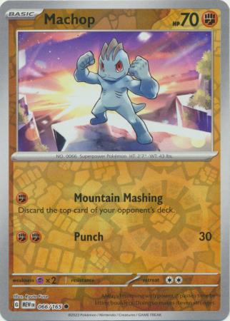 Machop 066/165 SV 151 Set Reverse Holo Common Pokemon Card TCG Near Mint