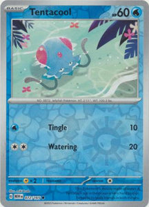 Tentacool 072/165 SV 151 Set Reverse Holo Common Pokemon Card TCG Near Mint