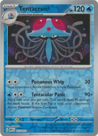 Tentacruel 073/165 SV 151 Set Reverse Holo Uncommon Pokemon Card TCG Near Mint 