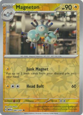 Magneton 082/165 SV 151 Set Reverse Holo Uncommon Pokemon Card TCG Near Mint 