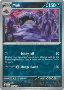 Muk 089/165 SV 151 Set Reverse Holo Uncommon Pokemon Card TCG Near Mint 