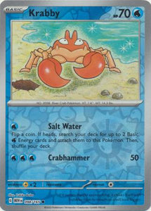 Krabby 098/165 SV 151 Set Reverse Holo Common Pokemon Card TCG Near Mint