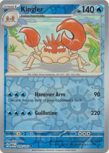 Kingler 099/165 SV 151 Set Reverse Holo Uncommon Pokemon Card TCG Near Mint 