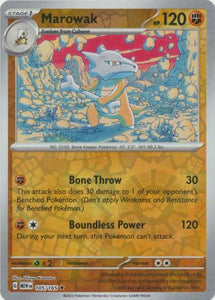 Marowak 105/165 SV 151 Set Reverse Holo Rare Pokemon Card TCG Near Mint