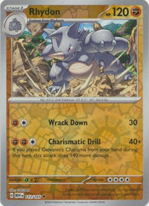 Rhydon 112/165 SV 151 Set Reverse Holo Uncommon Pokemon Card TCG Near Mint 