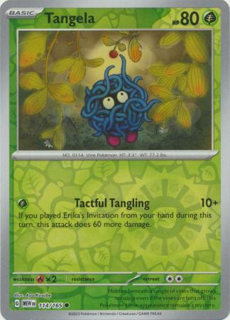 Tangela 114/165 SV 151 Set Reverse Holo Common Pokemon Card TCG Near Mint