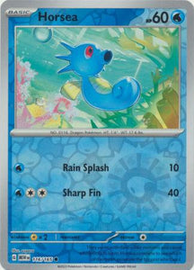 Horsea 116/165 SV 151 Set Reverse Holo Common Pokemon Card TCG Near Mint