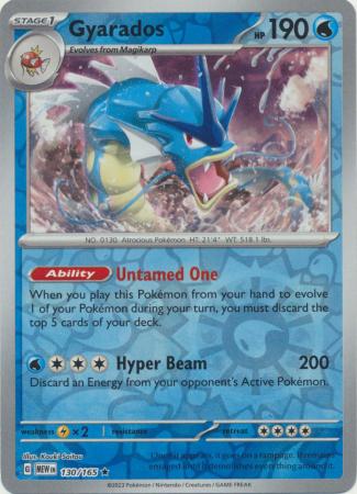 Gyarados 130/165 SV 151 Set Reverse Holo Rare Pokemon Card TCG Near Mint