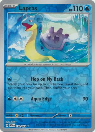 Lapras 131/165 SV 151 Set Reverse Holo Uncommon Pokemon Card TCG Near Mint 