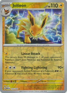 Jolteon 135/165 SV 151 Set Reverse Holo Rare Pokemon Card TCG Near Mint