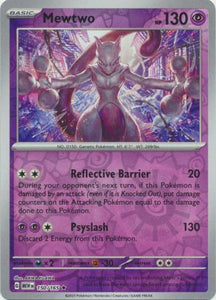 Mewtwo 150/165 SV 151 Set Reverse Holo Rare Pokemon Card TCG Near Mint