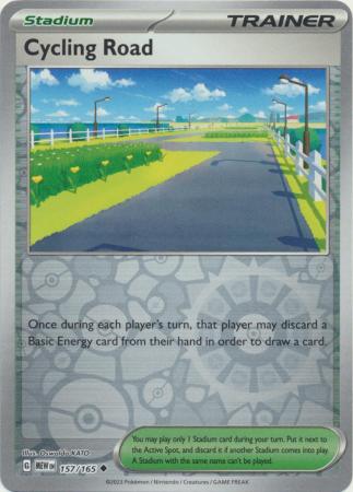 Cycling Road 157/165 SV 151 Set Reverse Holo Uncommon Trainer Pokemon Card TCG Near Mint