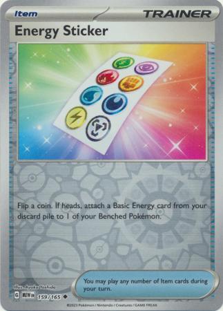 Energy Sticker 159/165 SV 151 Set Reverse Holo Uncommon Trainer Pokemon Card TCG Near Mint