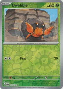 Dwebble 006/182 SV Paradox Rift Reverse Holo Common Pokemon Card TCG Near Mint