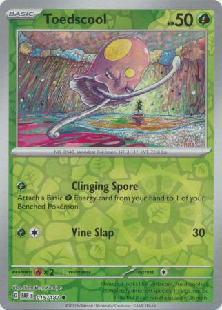 Toedscool 015/182 SV Paradox Rift Reverse Holo Common Pokemon Card TCG Near Mint