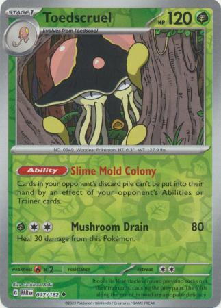 Toedscruel 017/182 SV Paradox Rift Reverse Holo Uncommon Pokemon Card TCG Near Mint 