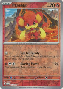 Pansear 020/182 SV Paradox Rift Reverse Holo Common Pokemon Card TCG Near Mint