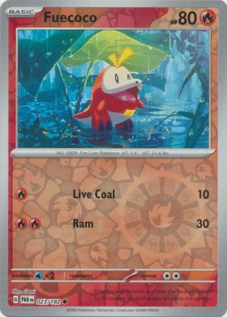 Fuecoco 023/182 SV Paradox Rift Reverse Holo Common Pokemon Card TCG Near Mint