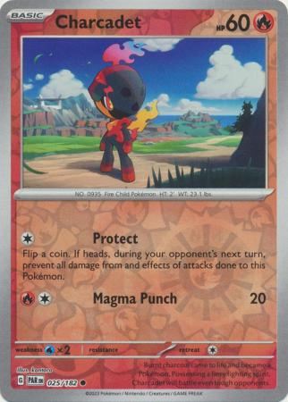 Charcadet 025/182 SV Paradox Rift Reverse Holo Common Pokemon Card TCG Near Mint