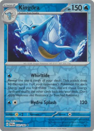 Kingdra 032/182 SV Paradox Rift Reverse Holo Rare Pokemon Card TCG Near Mint