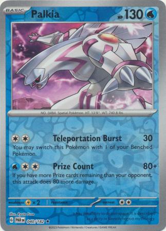 Palkia 040/182 SV Paradox Rift Reverse Holo Rare Pokemon Card TCG Near Mint