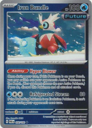 Iron Bundle 056/182 SV Paradox Rift Reverse Holo Uncommon Pokemon Card TCG Near Mint 