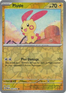 Plusle 060/182 SV Paradox Rift Reverse Holo Common Pokemon Card TCG Near Mint