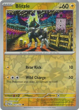 Blitzle 062/182 SV Paradox Rift Reverse Holo Common Pokemon Card TCG Near Mint