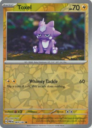 Toxel 069/182 SV Paradox Rift Reverse Holo Common Pokemon Card TCG Near Mint